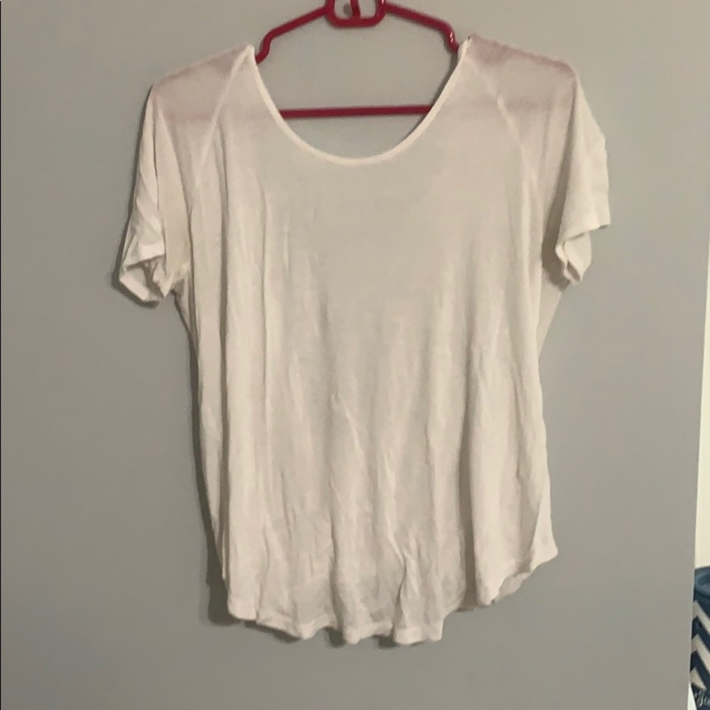 White open back t shirt size small